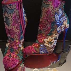 Christian Louboutin Miss Tennis 100 Florale/vv Sz 39